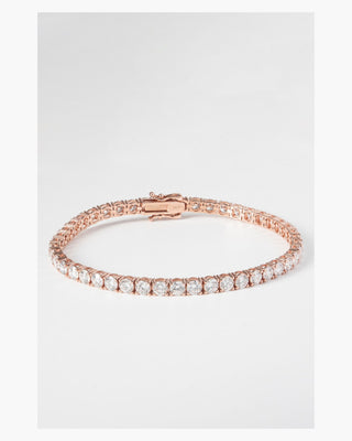 Classic Diamond Tennis Bracelet – Rose Gold, 5ct Lab-Grown Diamonds