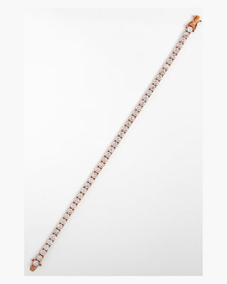 Classic Diamond Tennis Bracelet – Rose Gold, 5ct Lab-Grown Diamonds