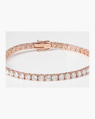 Classic Diamond Tennis Bracelet – Rose Gold, 3ct Natural Diamonds