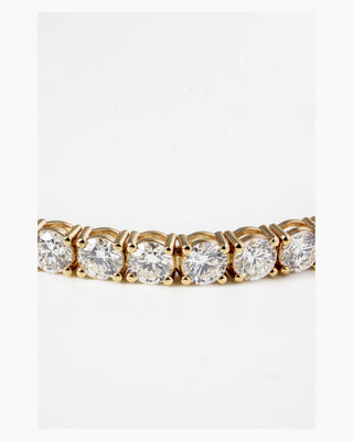 Classic Diamond Tennis Bracelet – Yellow Gold, 5ct Lab-Grown Diamonds