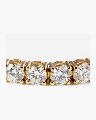Classic Diamond Tennis Bracelet – Yellow Gold, 5ct Lab-Grown Diamonds